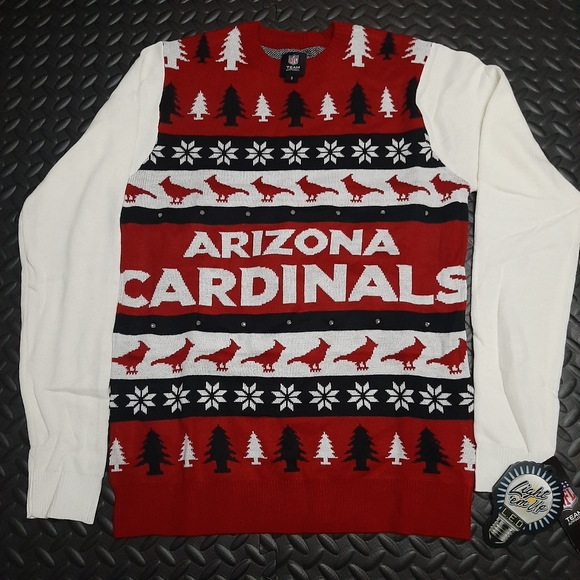 Arizona Cardinals LED lit Christmas sweater NFL TEAM APPAREL size S and L - Picture 1 of 7